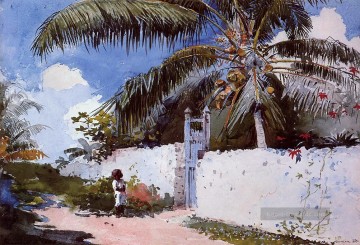  Garten Kunst - Ein Garten in Nassau Realismus Maler Winslow Homer